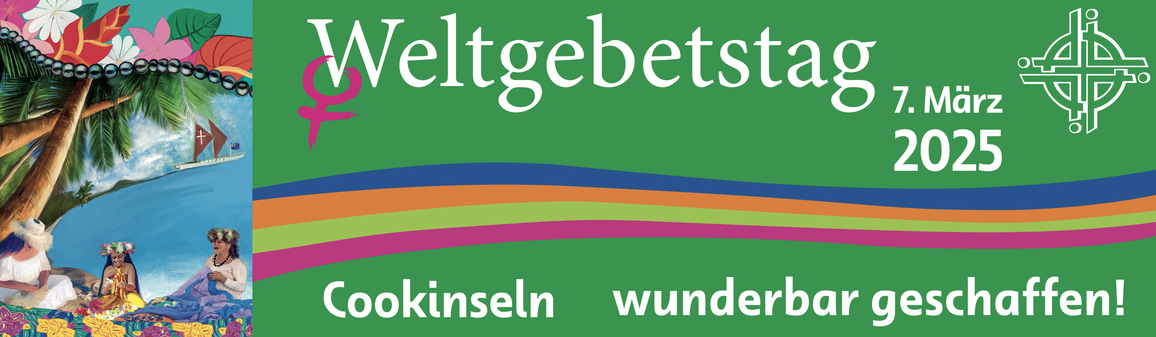 Weltgebetstag 2025 mit tropischem Motiv.